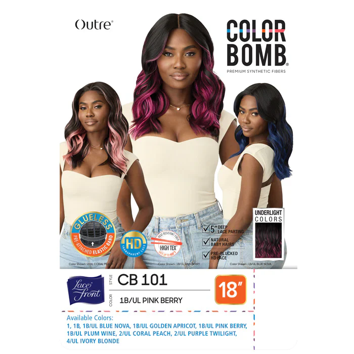 Outre Color Bomb Synthetic HD Lace Front Wig - CB 101 - Image 8