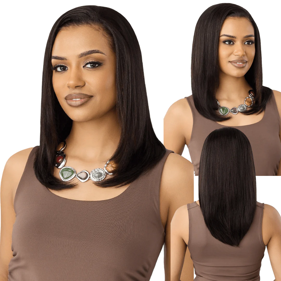 Outre EverRoot 100% Unprocessed Human Hair Half Wig - HH-Yaki Straight 18”