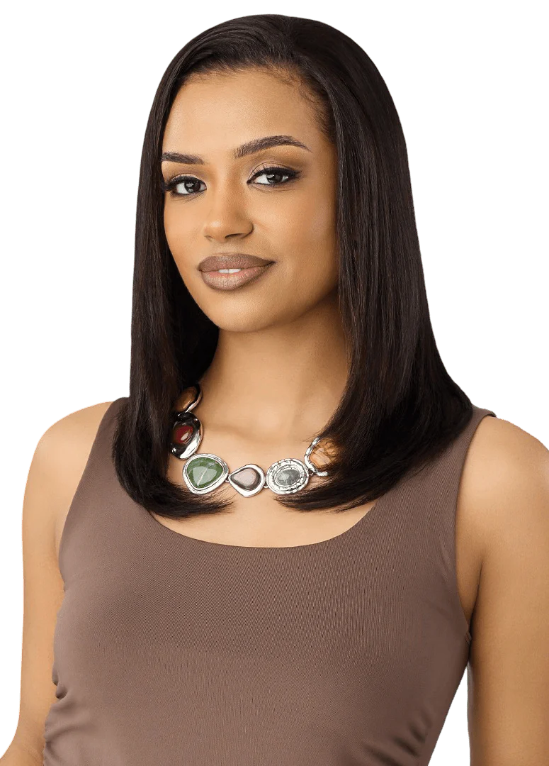 Outre EverRoot 100% Unprocessed Human Hair Half Wig - HH-Yaki Straight 18” - Image 2