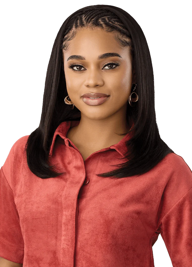 Outre EverRoot 100% Unprocessed Human Hair Half Wig - HH-Yaki Straight 18” - Image 3