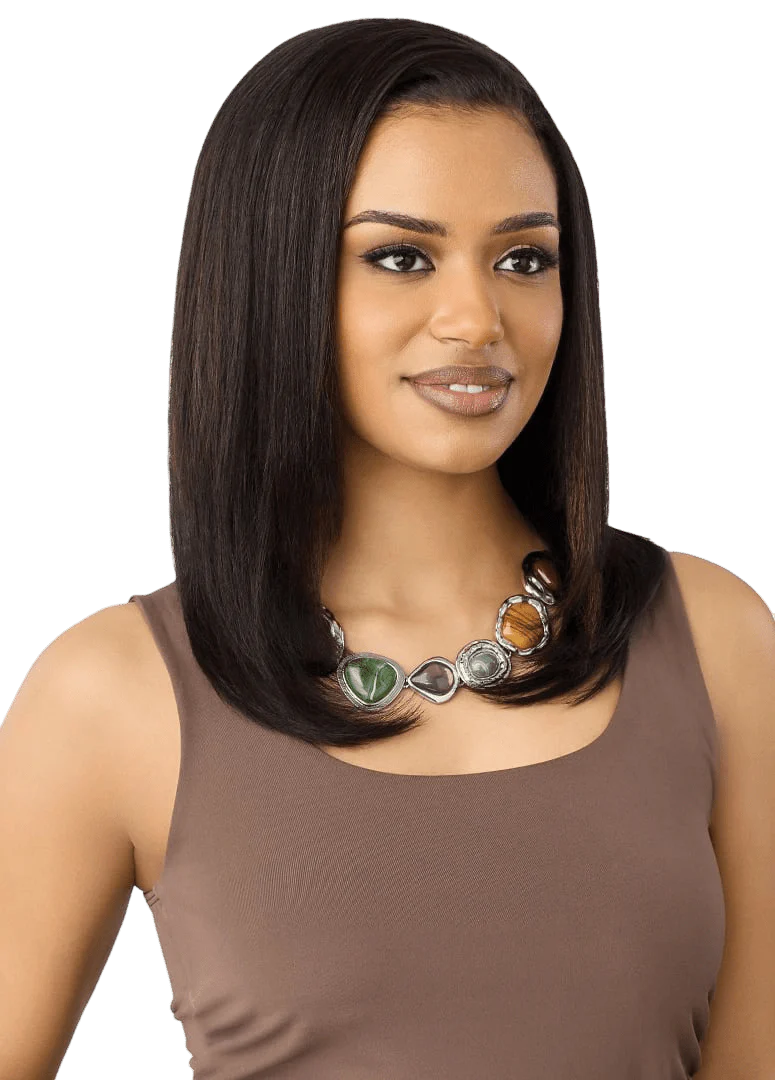 Outre EverRoot 100% Unprocessed Human Hair Half Wig - HH-Yaki Straight 18” - Image 5