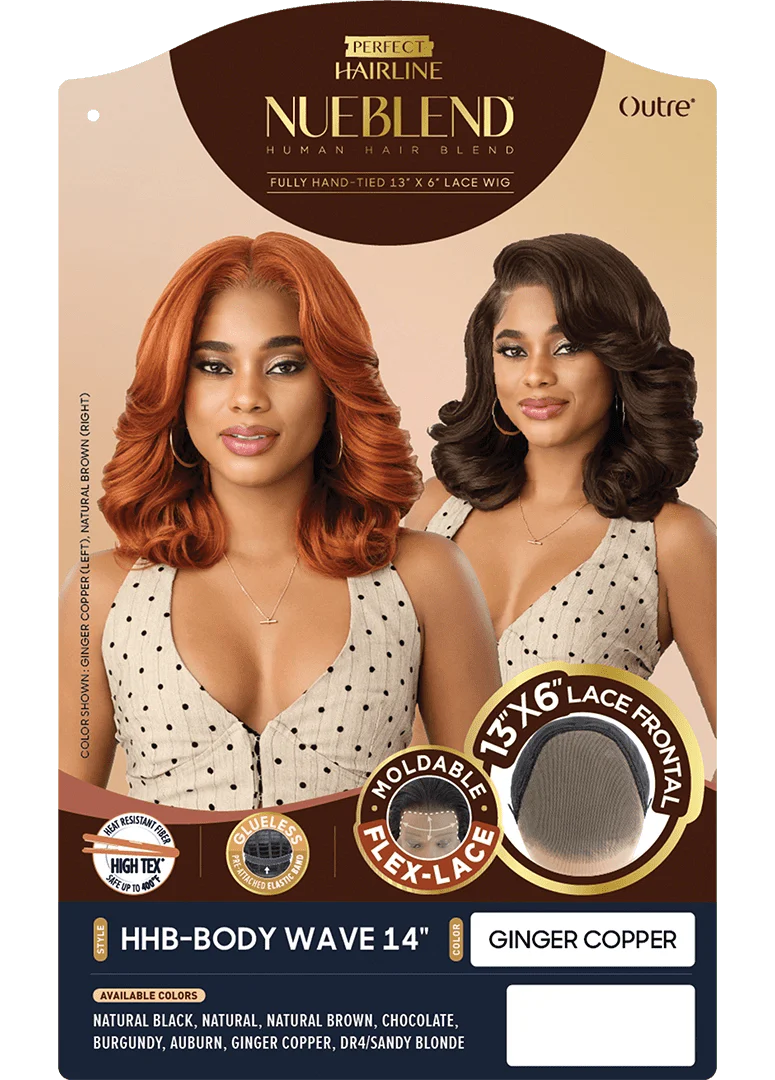 Outre NueBlend Perfect Hairline 13x6 Lace Frontal Wig – HHB Body Wave 14” - Image 7