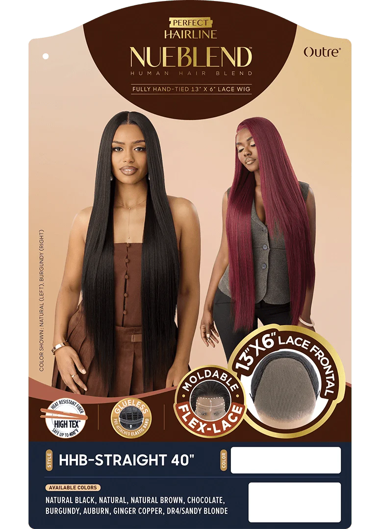 Outre NueBlend Perfect Hairline 13x6 Lace Frontal Wig โ HHB Straight 40โ - Image 3
