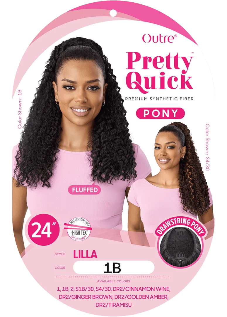 Outre Pretty Quick Drawstring Ponytail – Lilla - Image 5