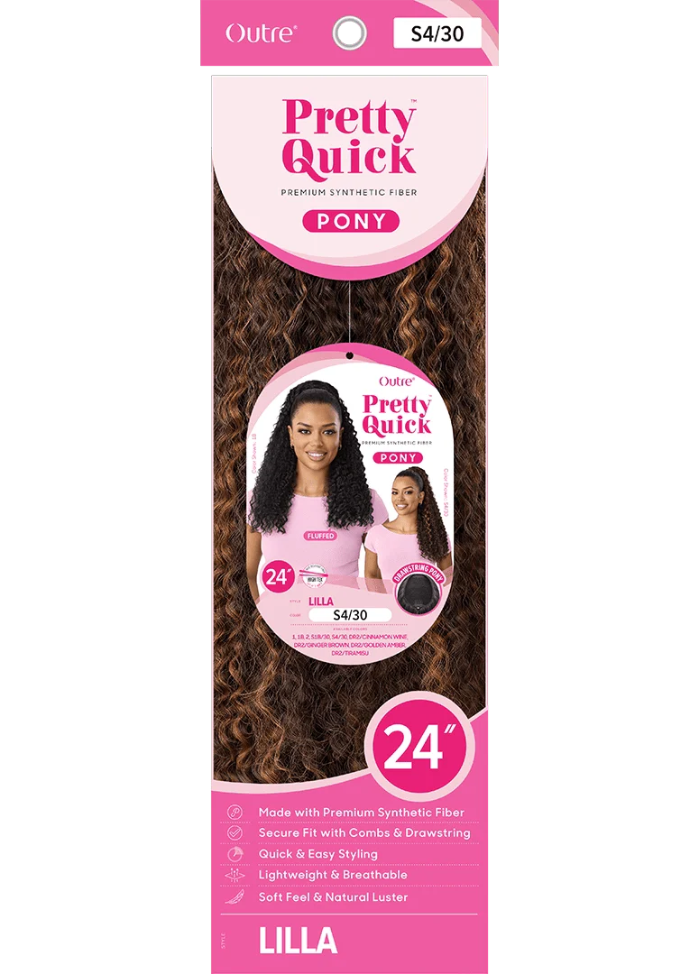 Outre Pretty Quick Drawstring Ponytail – Lilla - Image 6