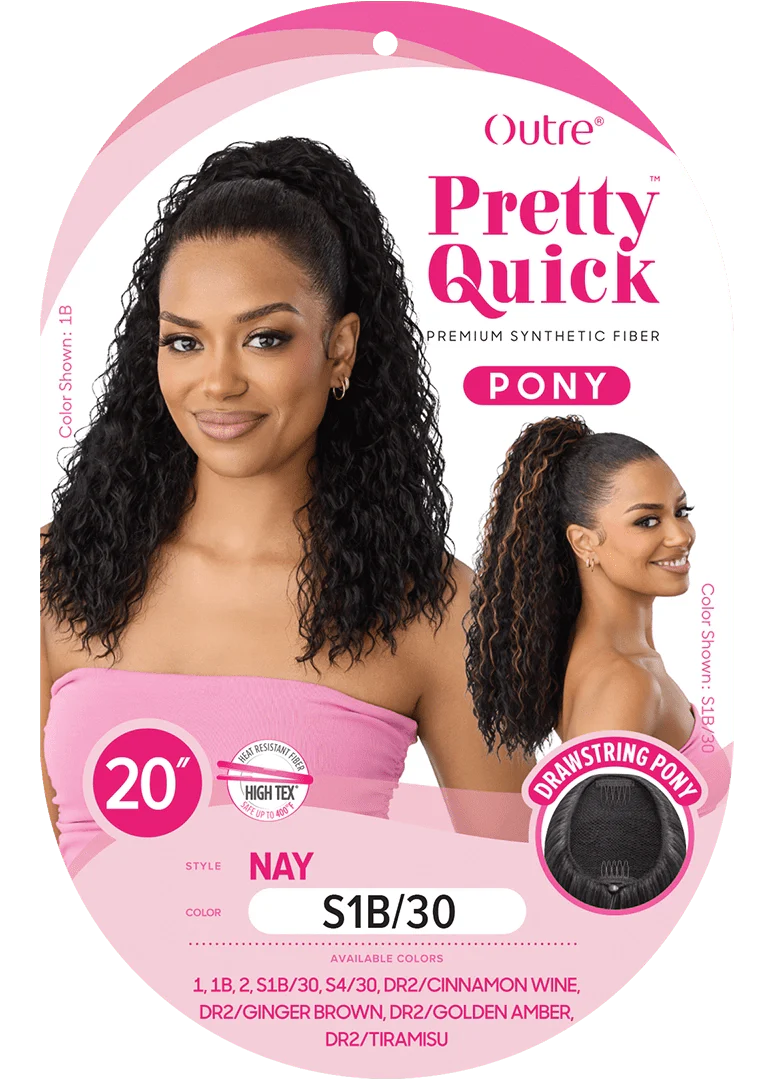Outre Pretty Quick Drawstring Ponytail – Nay - Image 7