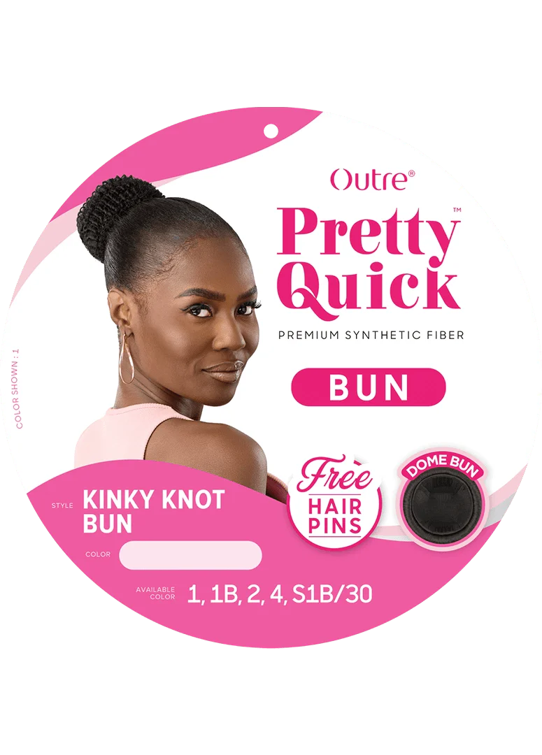 Outre Pretty Quick Synthetic Bun - Kinky Knot Bun - Image 4