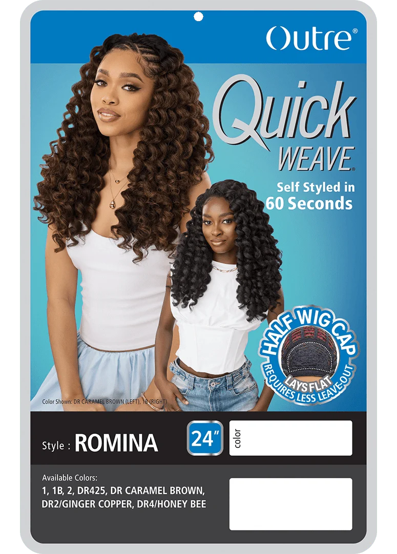 Outre Quick Weave Synthetic Half Wig – Romina - Image 7