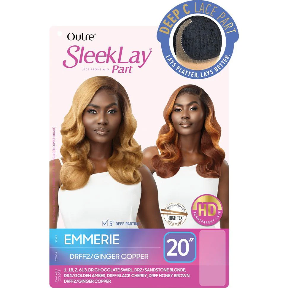 Outre Sleek Lay Part Synthetic HD  Deep C Lace Part Wig - Emmerie - Image 7