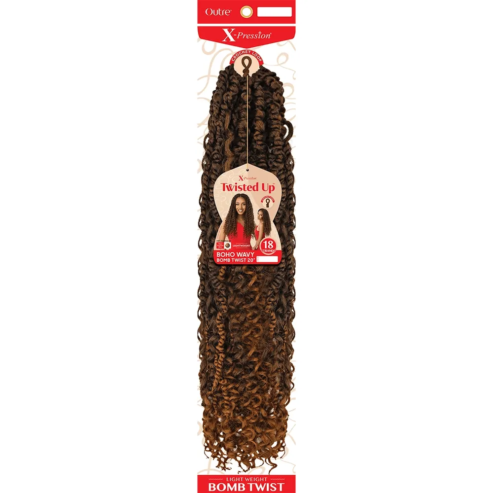 Outre Twisted Up Boho Wavy Bomb Twist Synthetic Crochet Hair 20"