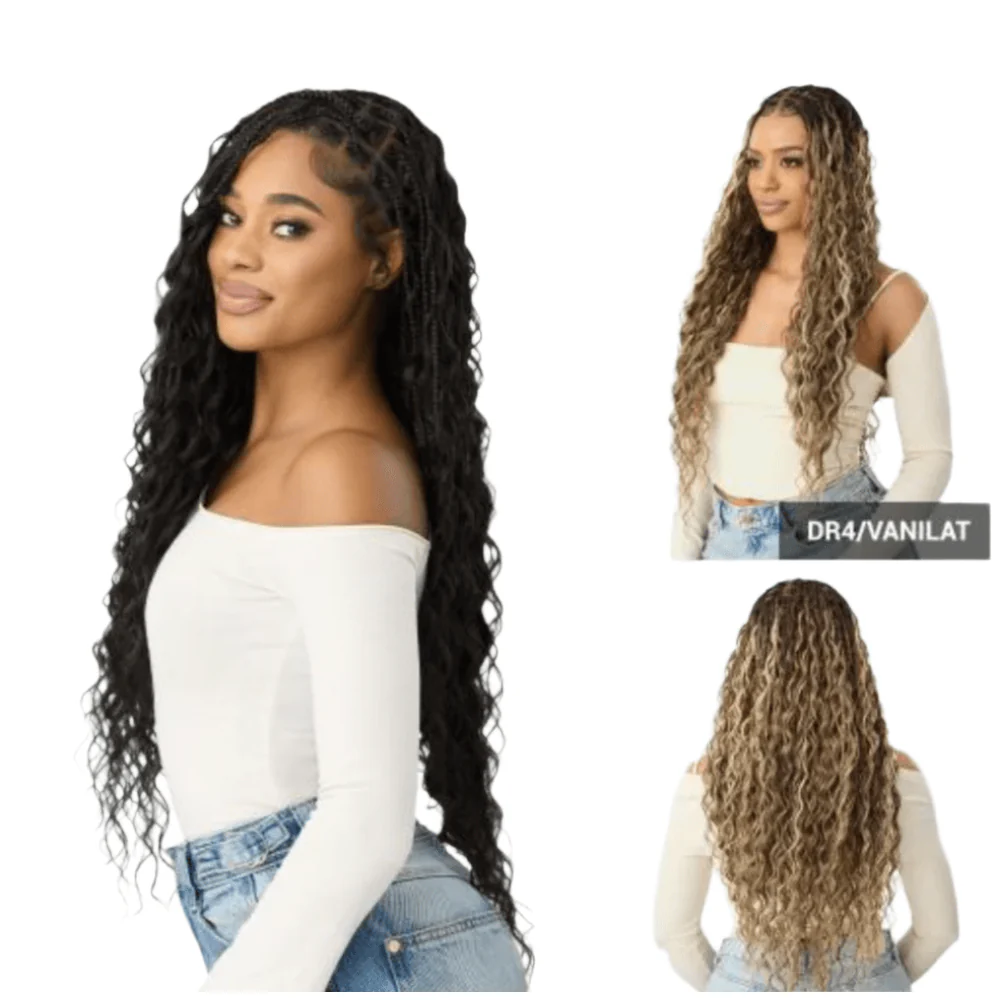 Outre Boho Glueless HD Lace Mermaid Box Braid Wig - 32"