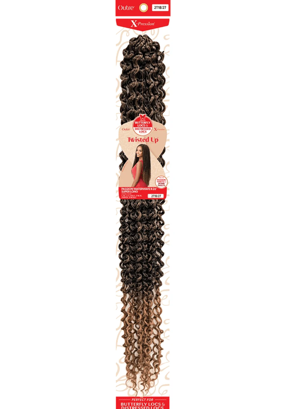Outre X‑Pression Synthetic Crochet Hair – Passion Waterwave II 26″