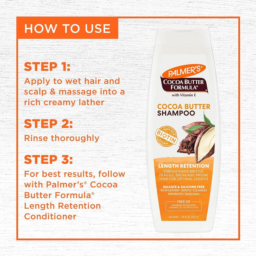 Palmer’s Cocoa Butter Formula Biotin Length Retention Shampoo - 13.5 fl oz - Image 6