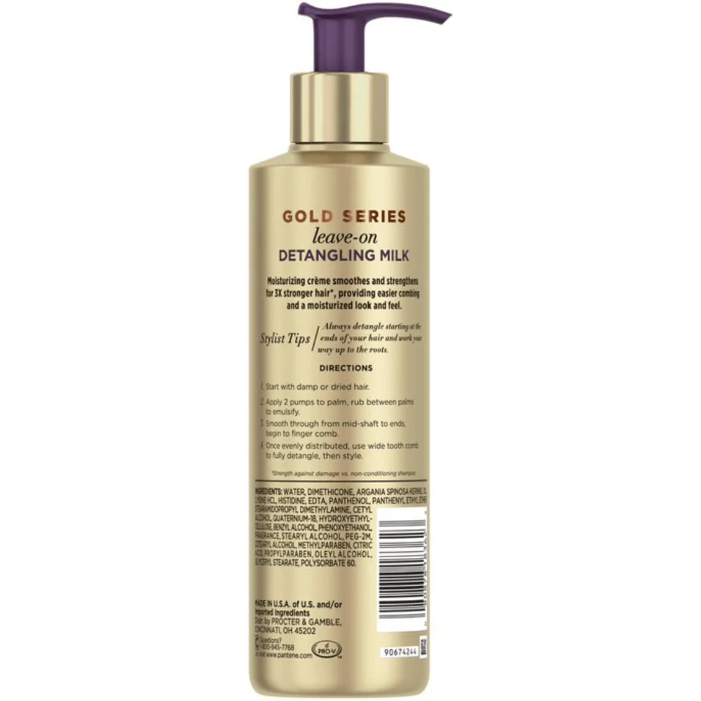 Pantene Gold Series Leave-On Detangling Milk – 7.6 oz - Image 2
