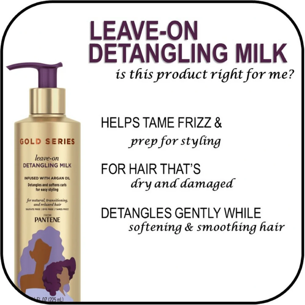 Pantene Gold Series Leave-On Detangling Milk – 7.6 oz - Image 4
