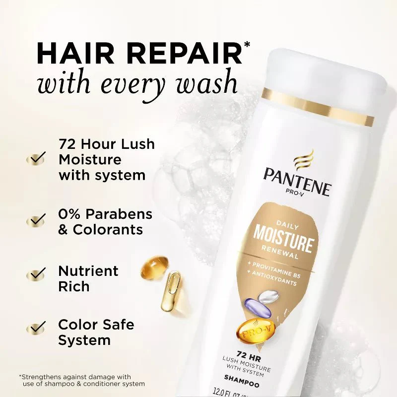 Pantene Pro-V Daily Moisture Renewal Shampoo - 12 fl oz - Image 3