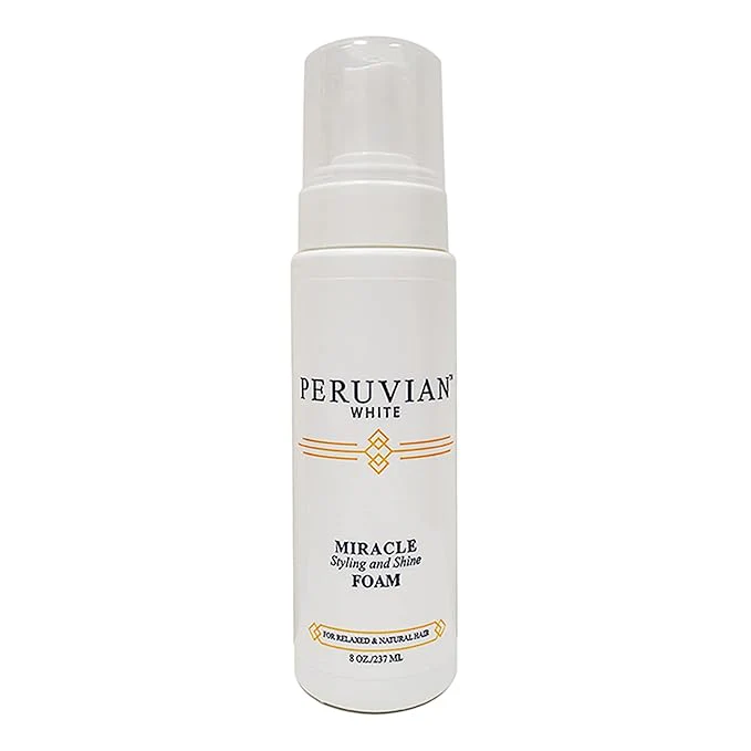 Peruvian White Miracle Styling & Shine Foam Mousse – 8 oz - Image 2
