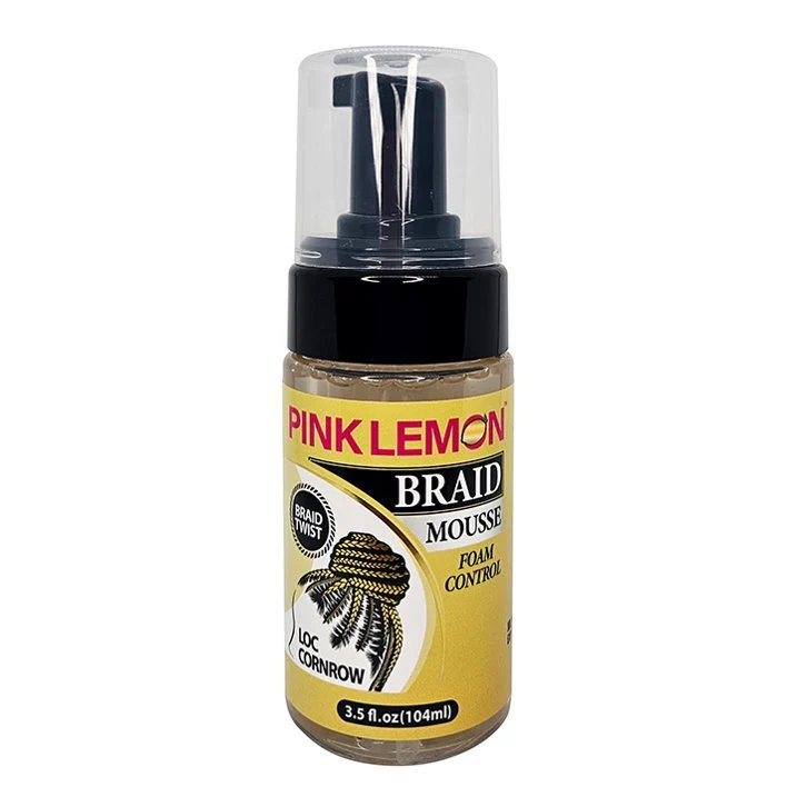 Pink Lemon Braid Mousse – Hold & Frizz Control