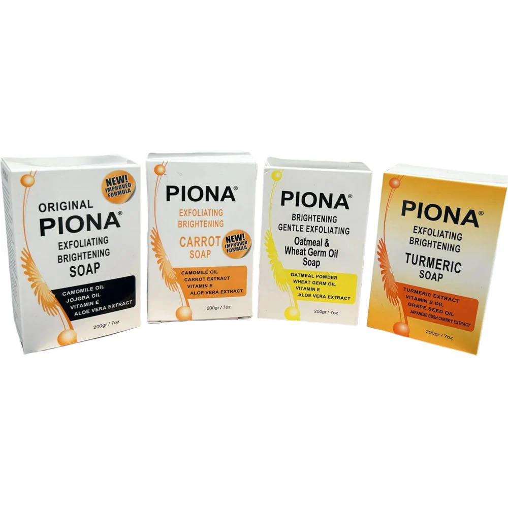 Piona Exfoliating Bar Soap 4 Variants – 200g