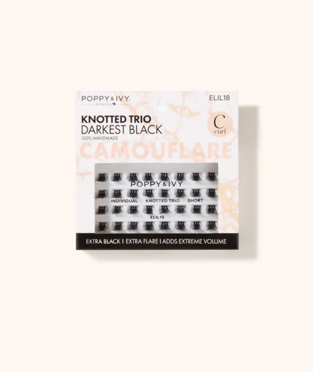 Poppy & Ivy Camouflage Knotted Individual & Trio Lashes - Image 4