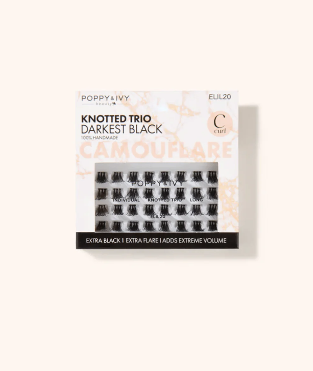 Poppy & Ivy Camouflage Knotted Individual & Trio Lashes - Image 6