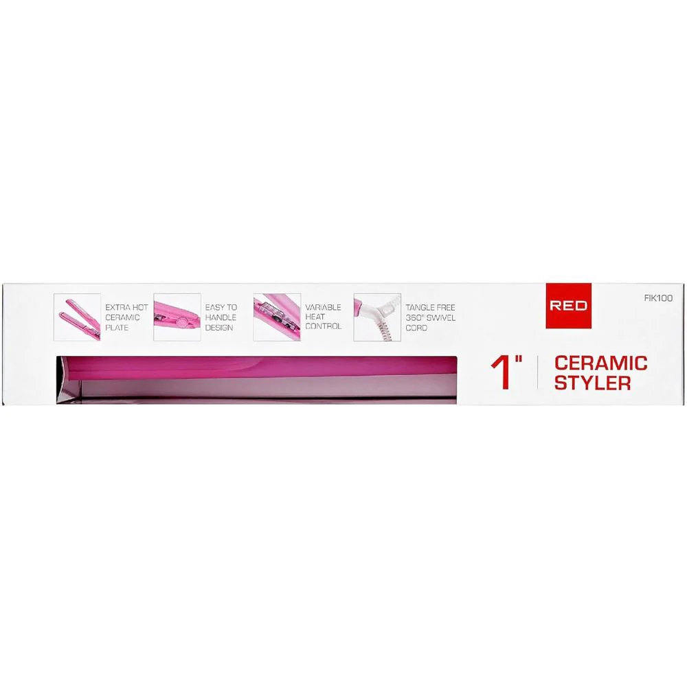 RED 1" Color Flat Iron –  Hair Straightener - Image 4
