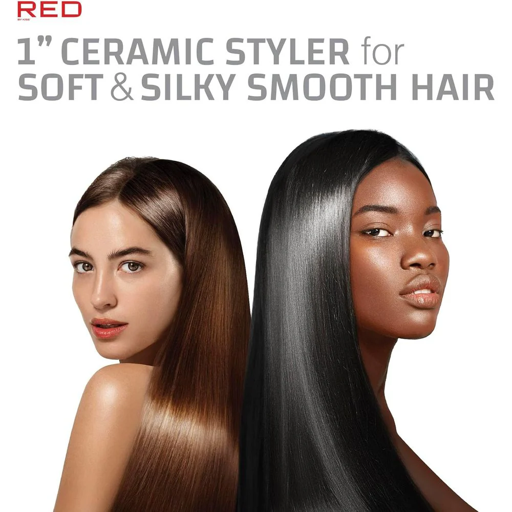 RED 1" Color Flat Iron –  Hair Straightener - Image 8
