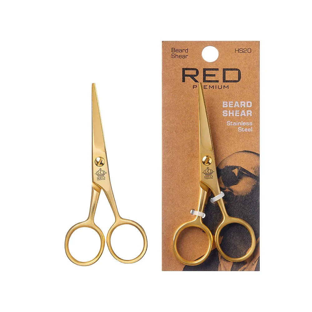 Red Premium Beard Shear – Gold - Image 3
