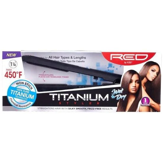 Red by Kiss 1 1/4" Titanium Styler Flat Iron