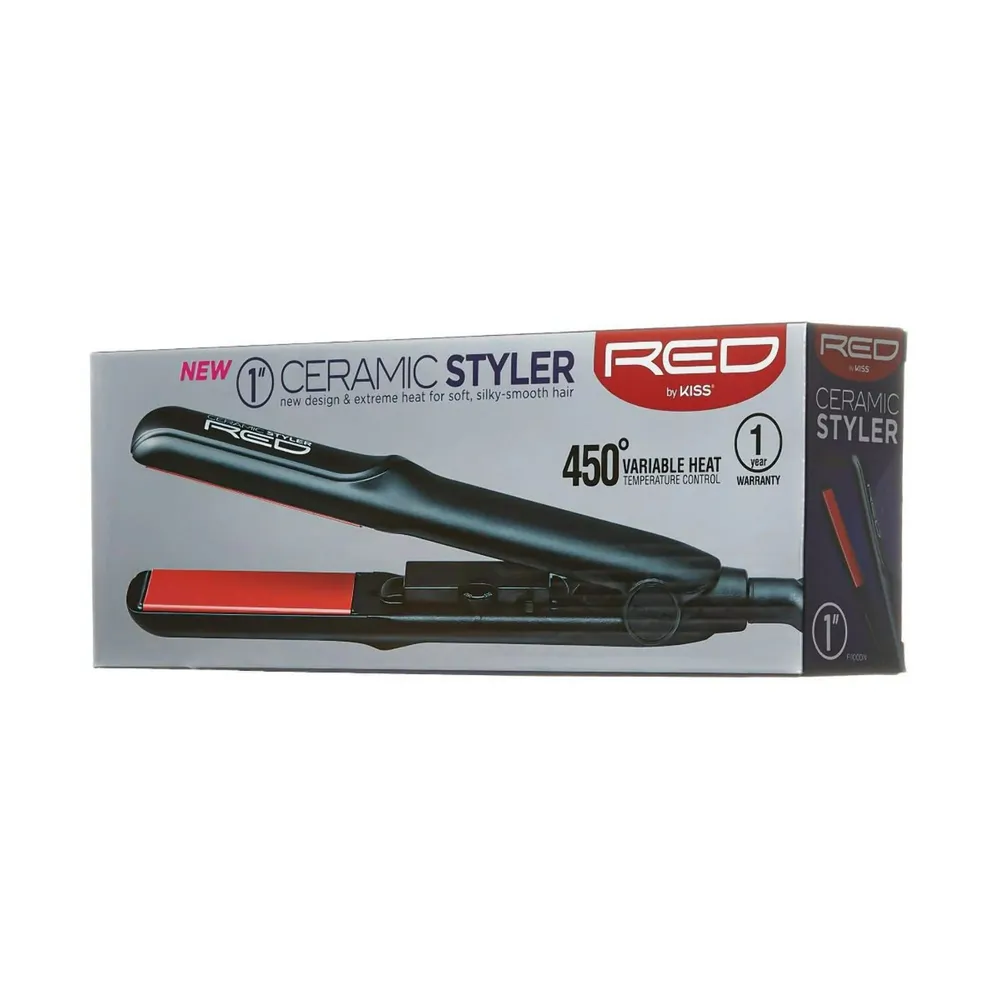 Red by Kiss 1" Ceramic Styler Flat Iron - Image 3