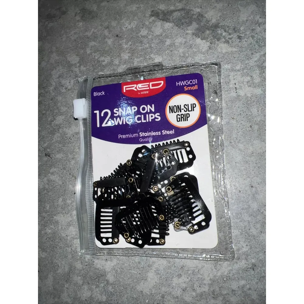 Red by Kiss 12 Pcs Snap-On Wig Clips - Small - Image 2