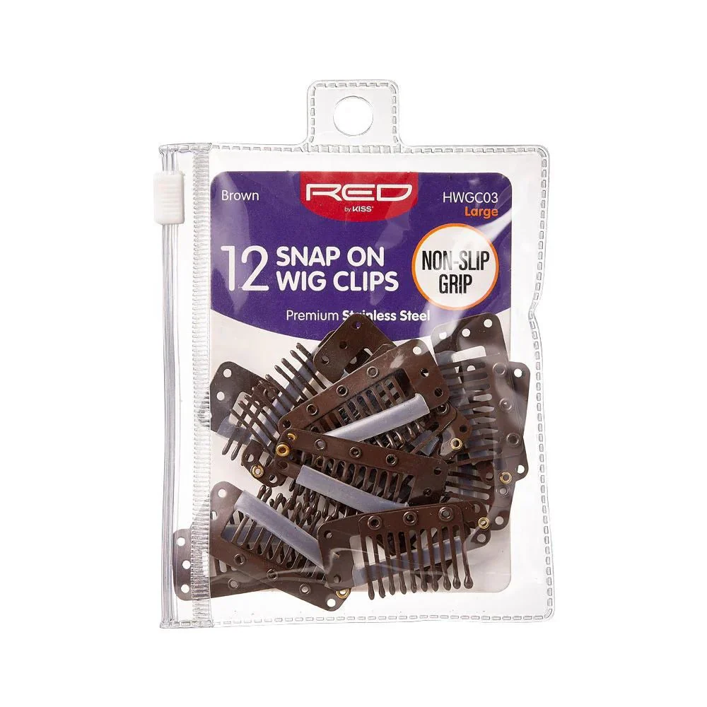 Red by Kiss 12 Pcs Snap-On Wig Clips – Large - Image 3