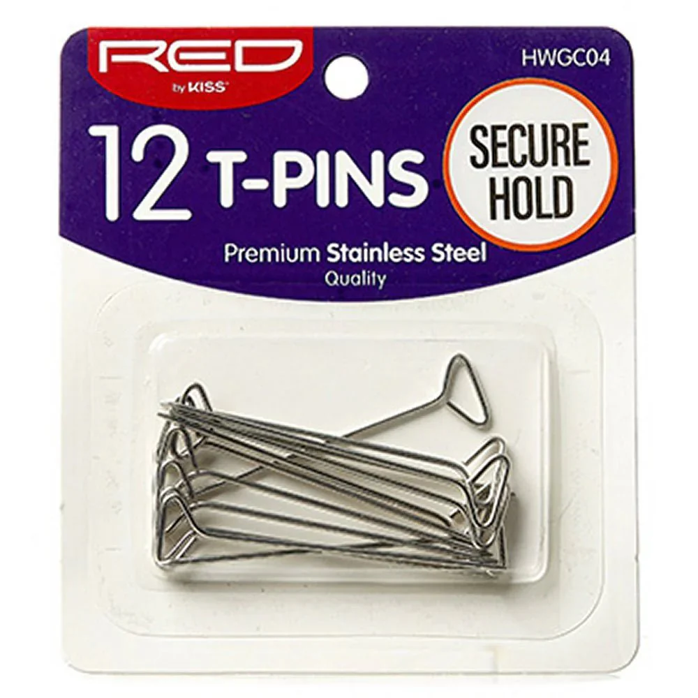 Red by Kiss 12 Pcs T Pins