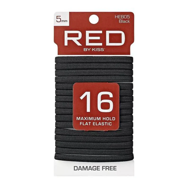 Red by Kiss 16 Pcs Maximum Hold Elastic Bands – 5mm