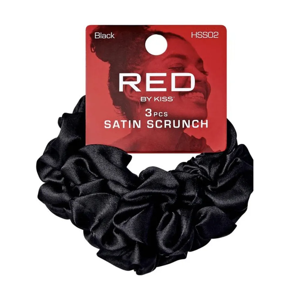 Red by Kiss 3 Pcs Satin Scrunchies