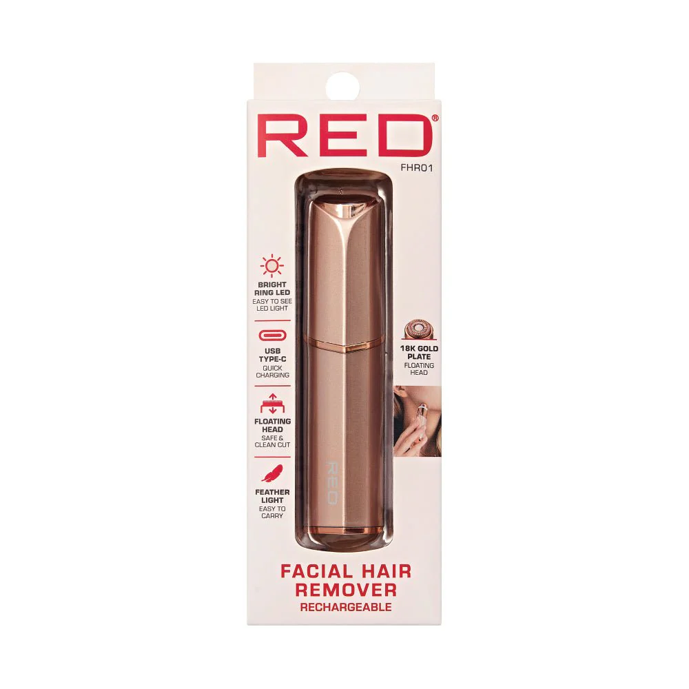 Red by Kiss 18K Gold Rechargeable Facial Hair Remover - Image 3