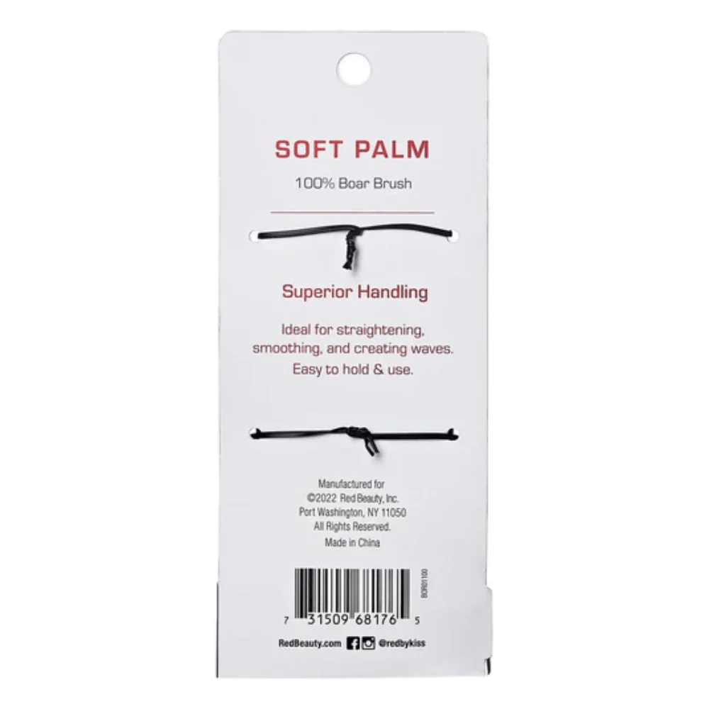 Red by Kiss Soft Palm Boar Brush – Soft - Image 5