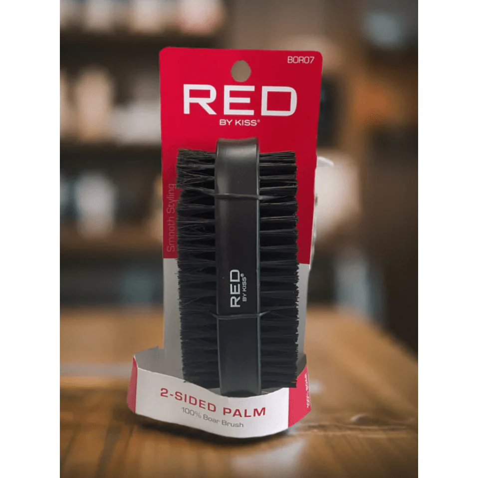 Red by Kiss 2-Sided Palm Boar Brush – Soft & Hard