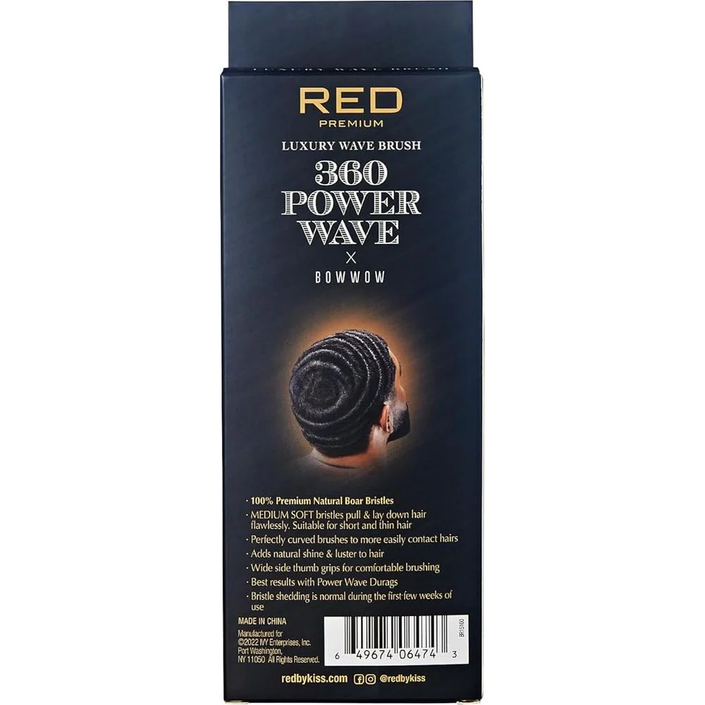 RED by KISS 360 Power Wave Boar Brush - Medium Soft Bristles - Image 5