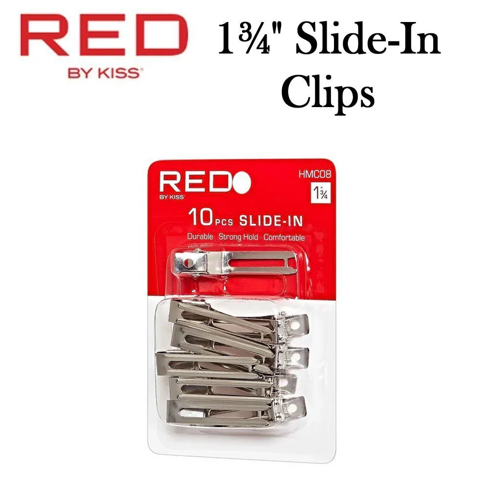 Red by Kiss 10 Pcs Slide-In Hair Pins – 1¾"