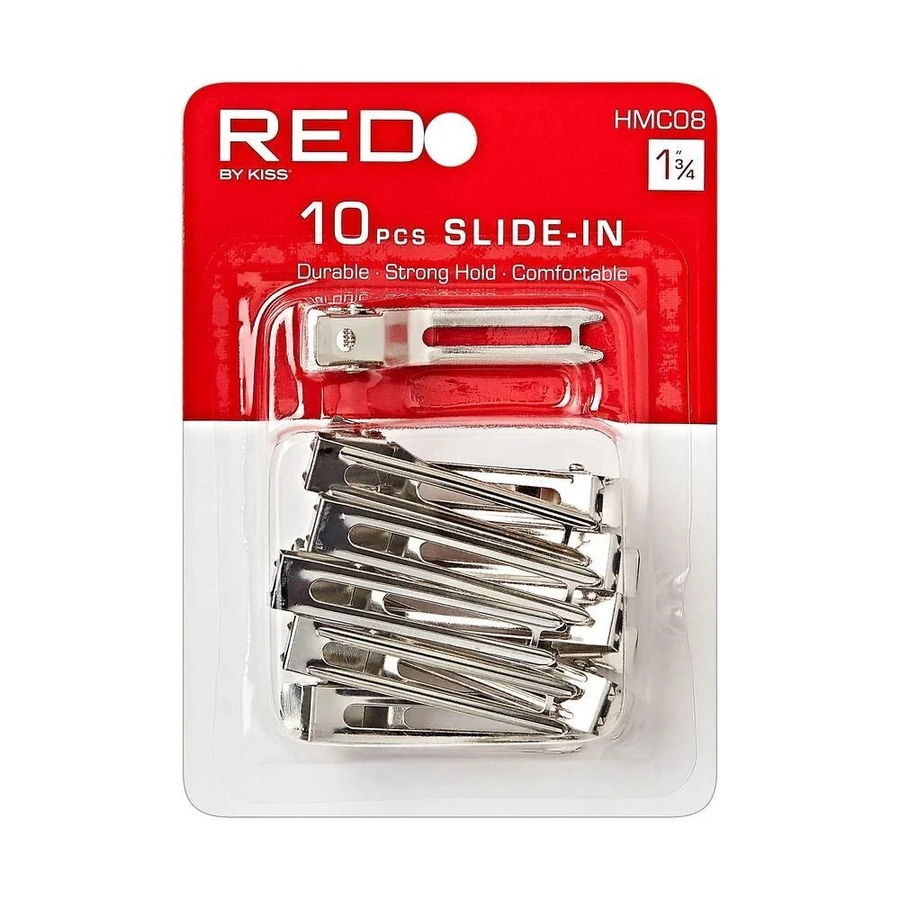 Red by Kiss 10 Pcs Slide-In Hair Pins – 1¾" - Image 2