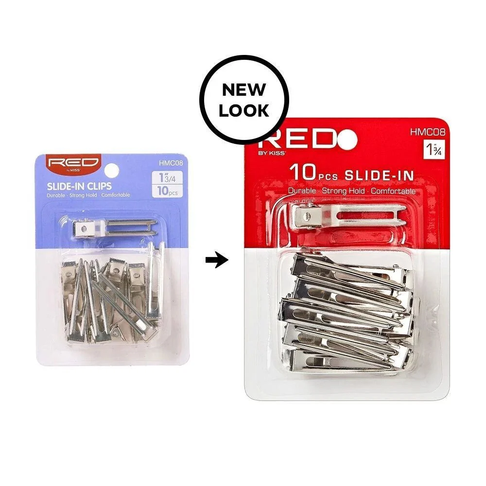Red by Kiss 10 Pcs Slide-In Hair Pins – 1¾" - Image 3