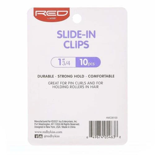 Red by Kiss 10 Pcs Slide-In Hair Pins – 1¾" - Image 6