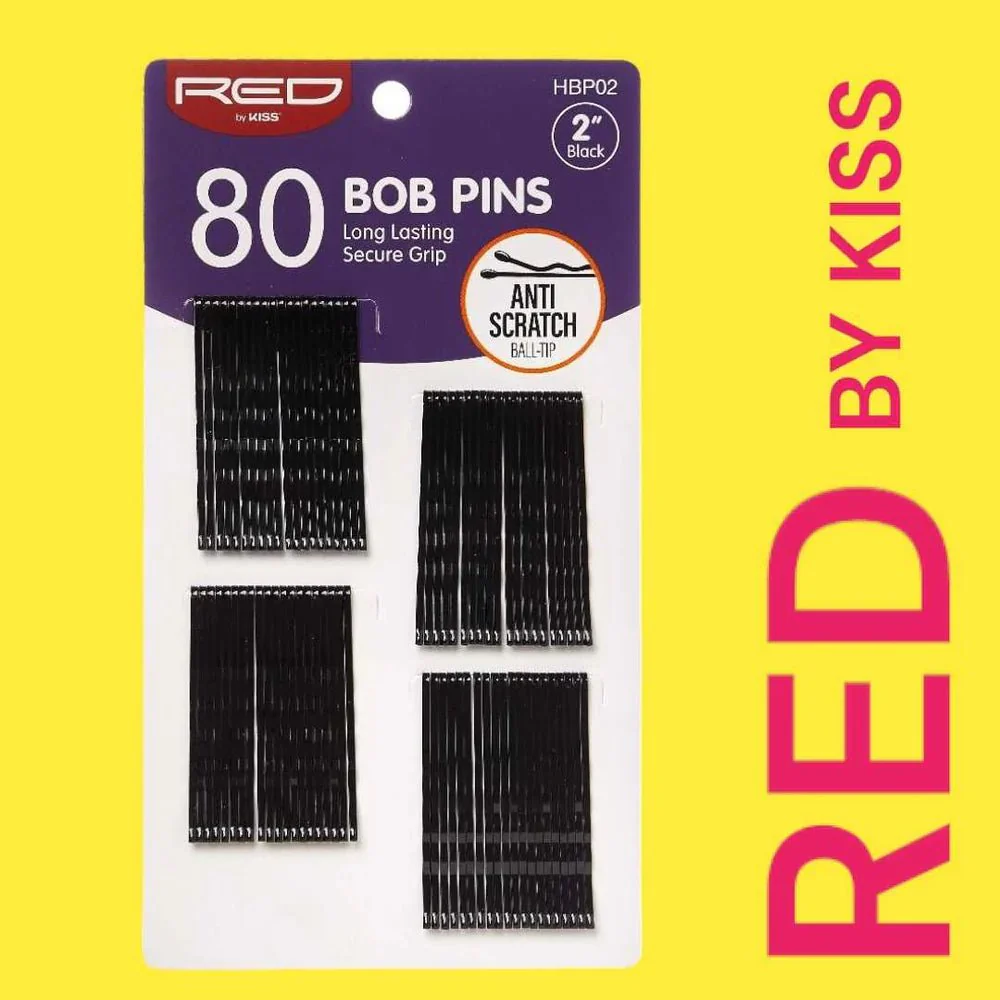 Red by Kiss 80 Pcs Bob Pins – 2" - Image 2