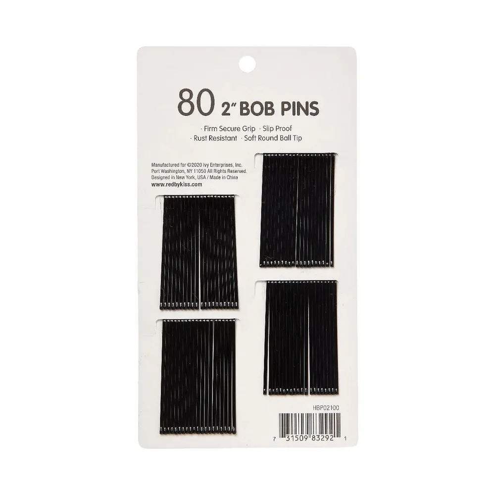 Red by Kiss 80 Pcs Bob Pins – 2" - Image 3