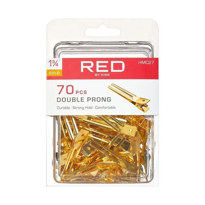 Red by Kiss 70 Pcs Double Prong Clips – 1¾" - Image 2