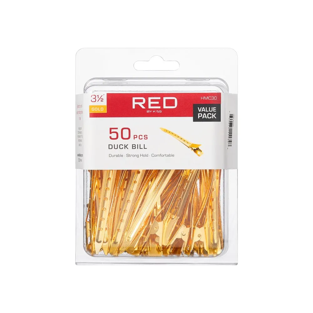 Red by Kiss 50 Pcs Duck Bill Clips – 3½" Gold - Image 2