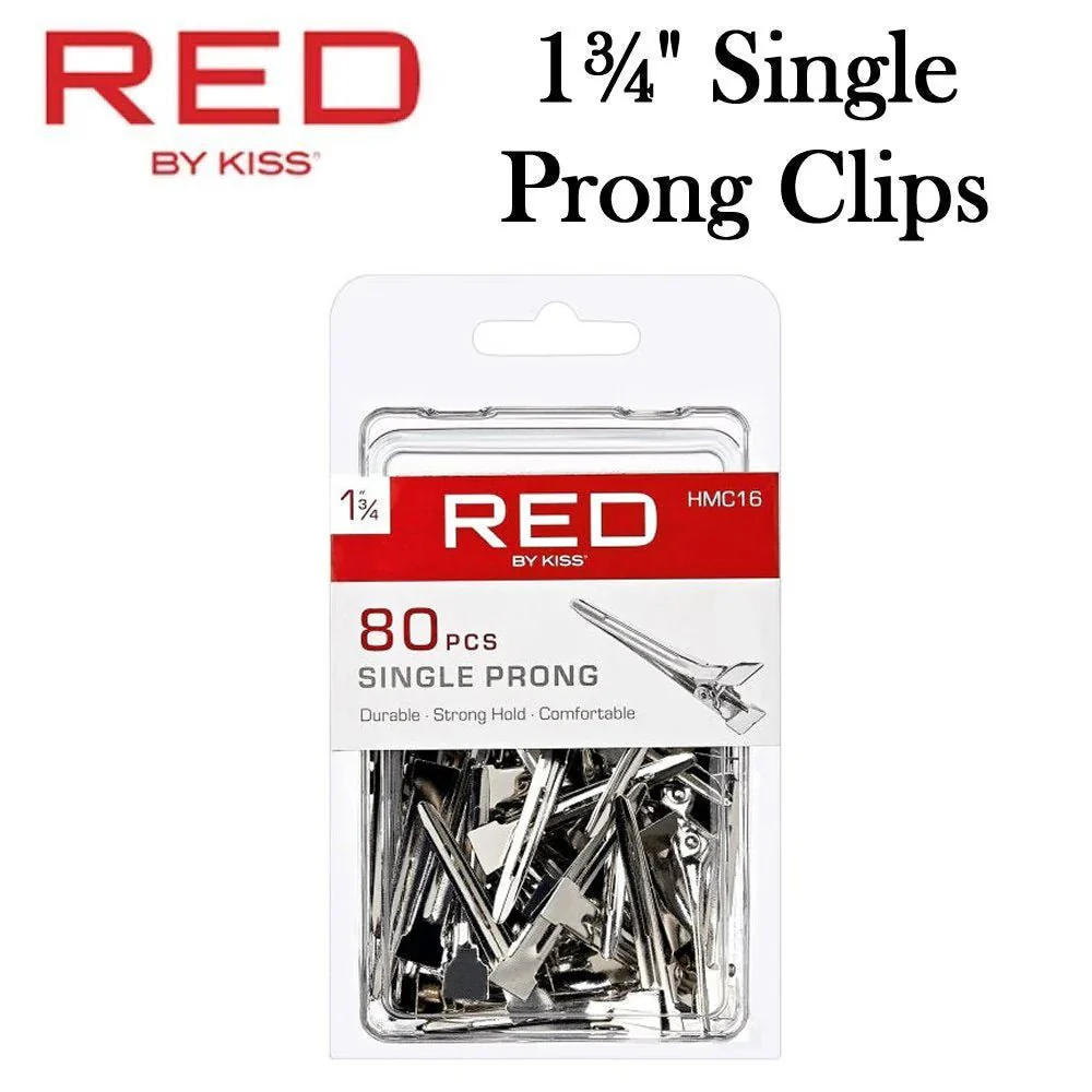 Red by Kiss 80 Pcs Single Prong Clips – 1¾"