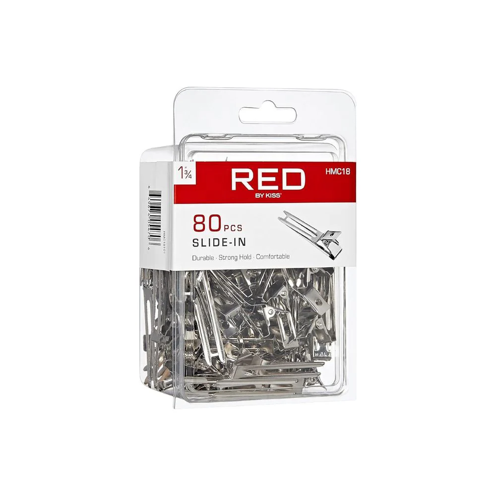 Red by Kiss 80 Pcs Slide-In Hair Pins โ 1ยพ" - Image 3