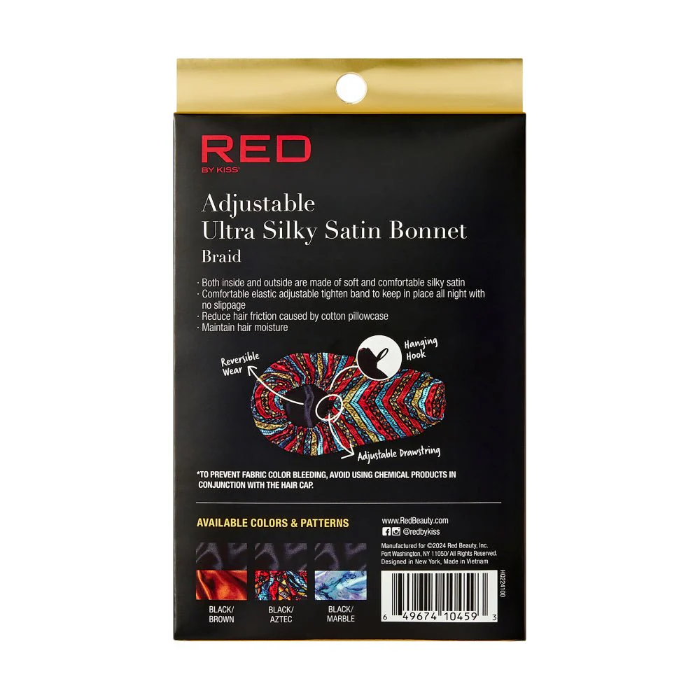 Red by Kiss Adjustable Ultra Silky Satin Bonnet - Image 8